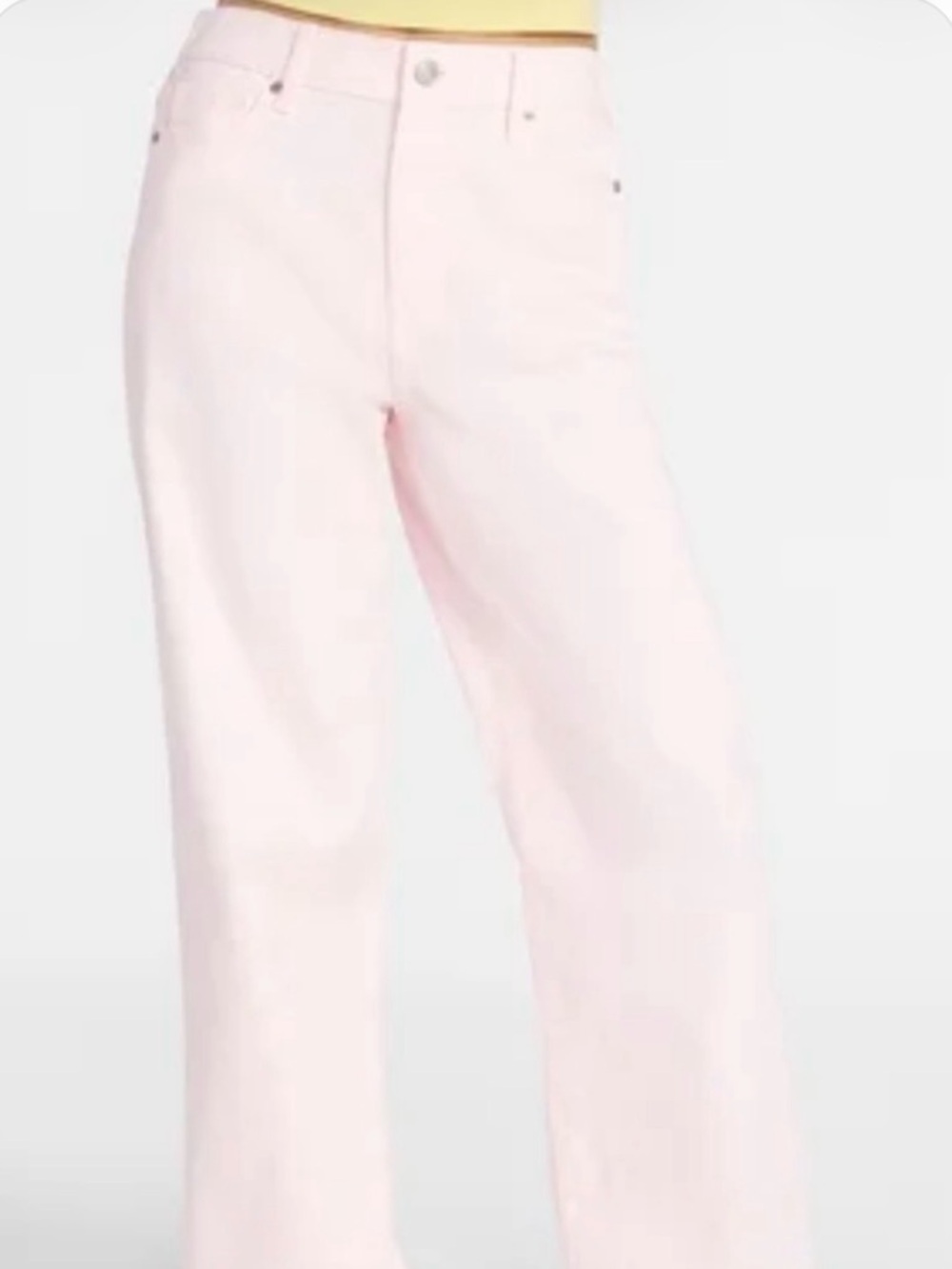 No Boundaries Soft Pink Wide-Leg Jeans